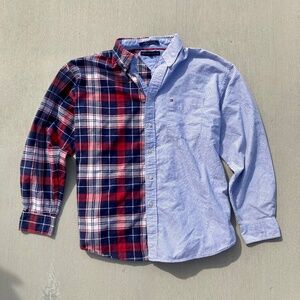 Rare Vintage Tommy Hilfiger Split Color block shirt